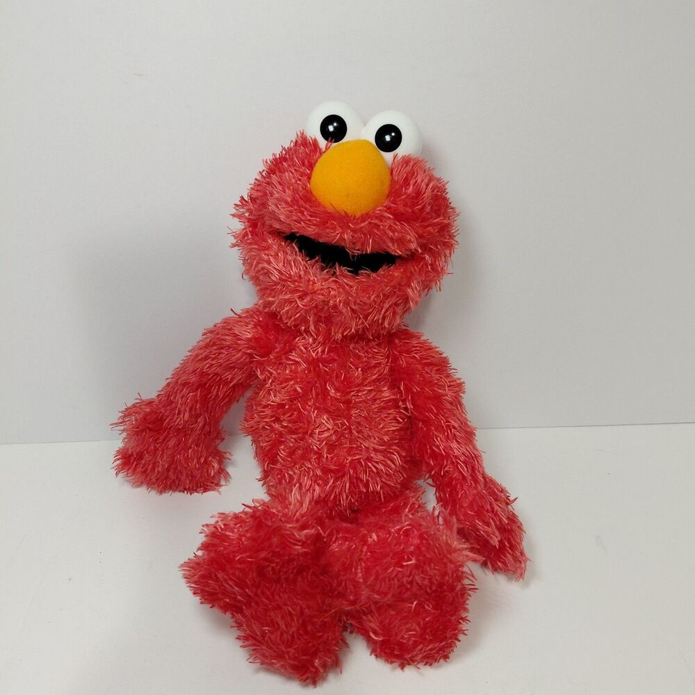 Gund Sesame Street Plush Elmo Red Muppet Stuffed Animal Plastic Eyes 15"